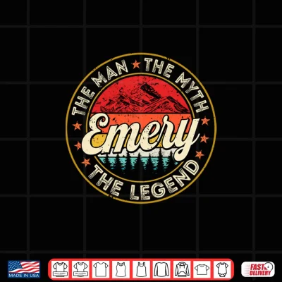 Design Emery The Man The Myth The Legend Personalized Name Performance Shirt