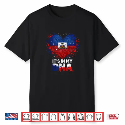 Haitian Outfit For Women Heart Dna Flag Heritage Roots Pride Shirt
