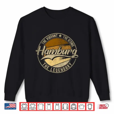 Sweatshirt Hamburg NY New York Vintage Distressed Performance Shirt