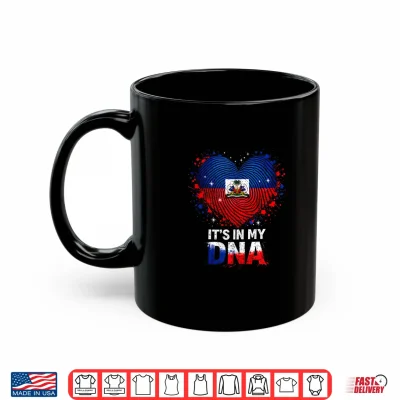 Mug Haitian Outfit for Women Heart DNA Flag Heritage Roots Pride Shirt