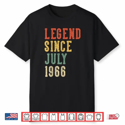 Legend Since July 60Th Birthday 1966 Men Women 60 Year Old Shirt