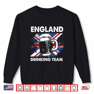Sweatshirt Mens Beer UK Flag for Men England Drinking Team Performance Shirt