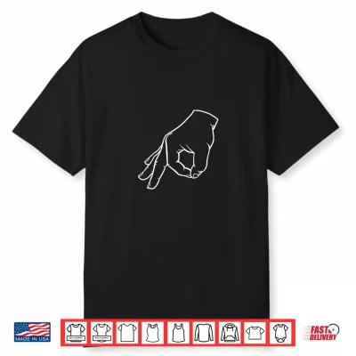 Mens Made You Look Funny Finger Circle Game Performance Shirt