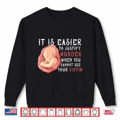 Sweatshirt Mens It is Easier to Justify Murder If You Cannot See The Victim Performance Shirt