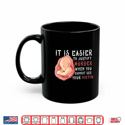 Mug Mens It is Easier to Justify Murder If You Cannot See The Victim Performance Shirt