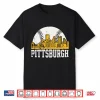 Pittsburgh Lovers Skyline Retro Baseball Heartbeat Men Women Shirt
