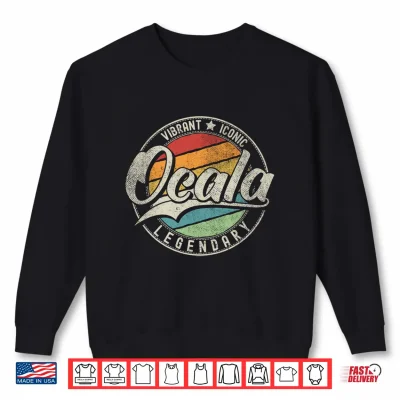 Sweatshirt Ocala FL Florida Vintage Distressed Performance Shirt