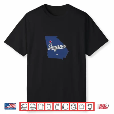 Smyrna Georgia Ga Map Performance Shirt