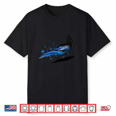 Watercolor Blue Stellar Jay Bird Artistic Animal Watercolour Performance Shirt