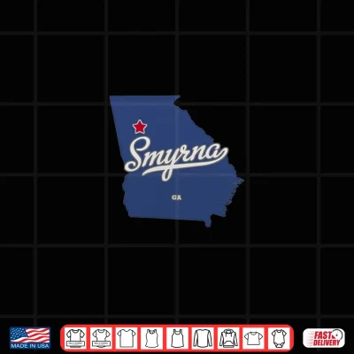 Design Smyrna Georgia GA Map Performance Shirt