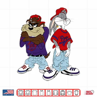 Design Bugs Bunny And Taz Kriss Kross Shirt
