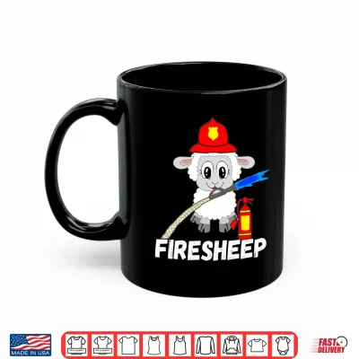 Mug Fire Fighter Sheep Lamb Cattle Livestock Firefighter Performance Shirt