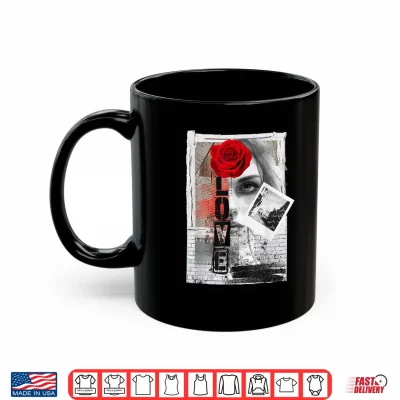 Mug Dark Romance Streetwear Graphic Gothic Red Rose Lover Shirt