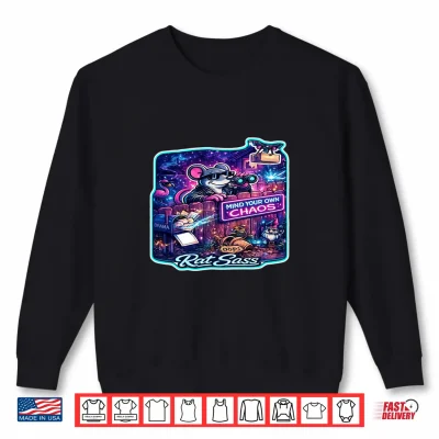 Sweatshirt Mind Your Own Chaos Cartoon Design Keep It Drama Free Shirt