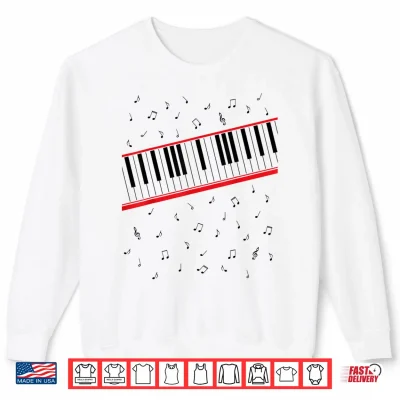 Sweatshirt Retro 1980s Beat It Piano Beat Music Cosplay Keyboard Player Shirt