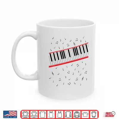 Mug Retro 1980s Beat It Piano Beat Music Cosplay Keyboard Player Shirt