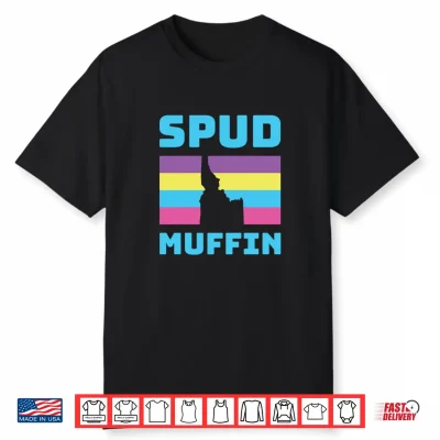 Cool Retro Travel Idaho Vacation Potatoes Spud Muffin Design Performance Shirt