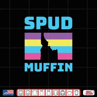 Design Cool Retro Travel Idaho Vacation Potatoes Spud Muffin Design Performance Shirt