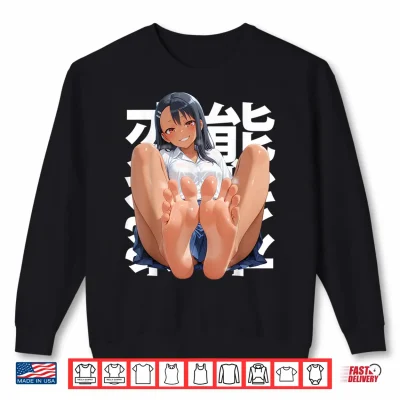 Sweatshirt Japanese Femdom Waifu Submissive Beautiful Anime Feet Toes Shirt