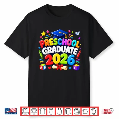 Preschool Graduate 2026 Pre K Graduation Kids Ceremony Fun Shirt