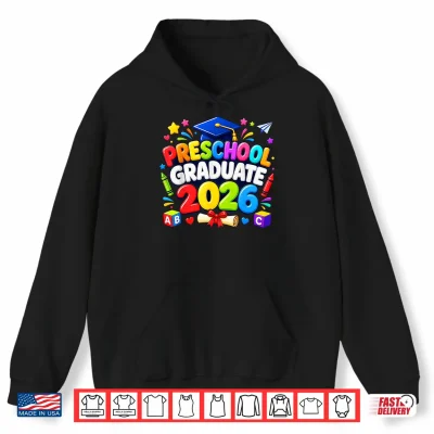 Hoodie Preschool Graduate 2026 Pre K Graduation Kids Ceremony Fun Shirt