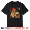 Funny Golden Retriever Drinking Beer Puppy Dog Meme Men Shirt