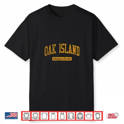Oak Island Nc Vintage Athletic Sports Design Jg3 Shirt