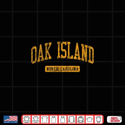 Design Oak Island NC Vintage Athletic Sports Design JG3 Shirt