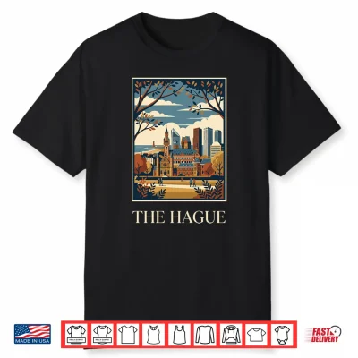 The Hague Netherlands Skyline Travel Art Shirt