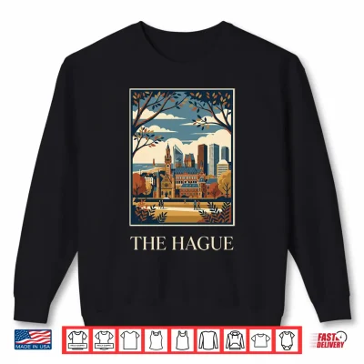 Sweatshirt The Hague Netherlands Skyline Travel Art Shirt