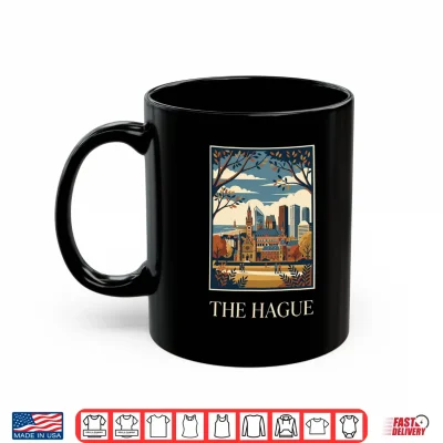 Mug The Hague Netherlands Skyline Travel Art Shirt