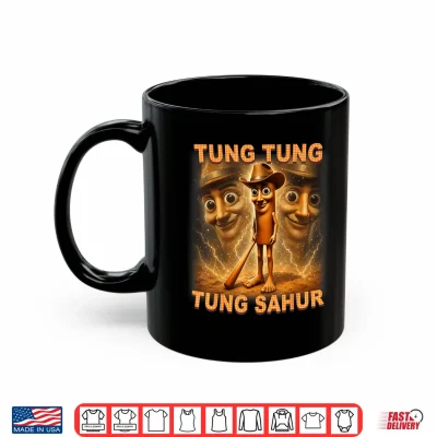 Mug Tung Tung Tung Sahur Cowboy Funny Meme Shirt