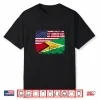 Guyanese Roots   Half American Flag   Usa Guyana Flag Shirt