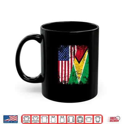 Mug Guyanese American Flag Men Women Kids Guyana Shirt