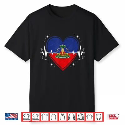 Haiti Haitian Flag Day Heartbeat Pride Heritage Shirt