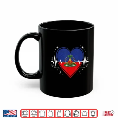 Mug Haiti Haitian Flag Day Heartbeat Pride Heritage Shirt