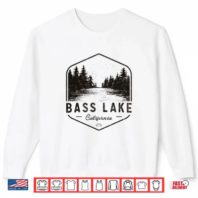 Sweatshirt Bass Lake California Outdoors Vintage Performance Shirt