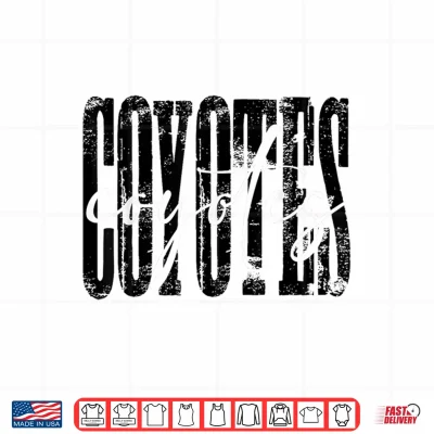 Design Coyotes School Spirit Game Day Mascot Coyote Pride Shirt