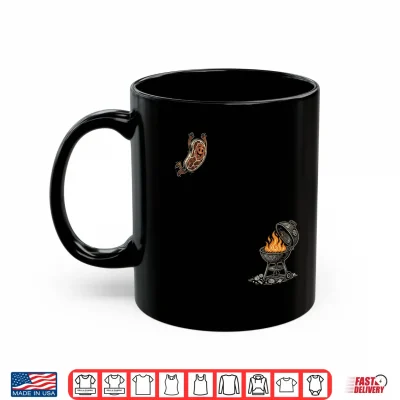 Mug Steak Dive Funny Flying Steak BBQ Grilling Cartoon Humor Shirt