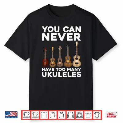 Funny Ukulele Art For Men Women Small Guitar Ukulele Players Performance Shirt