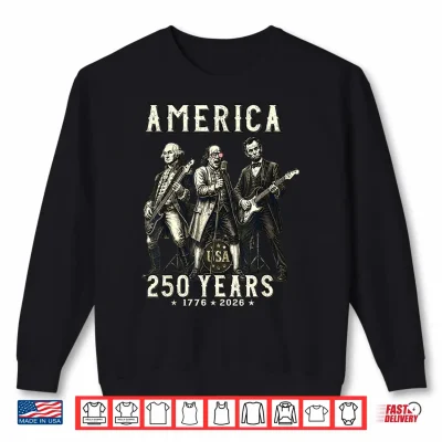 Sweatshirt Franklins Founding Fathers Band 250 Years USA Shirt
