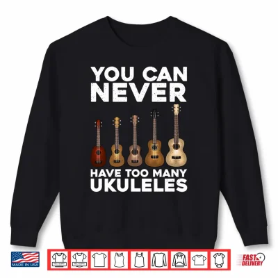 Sweatshirt Funny Ukulele Art for Men Women Small Guitar Ukulele Players Performance Shirt