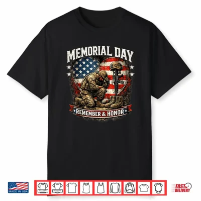 Memorial Day Usa Flag Remember Honor Patriotic Family Design Shirt