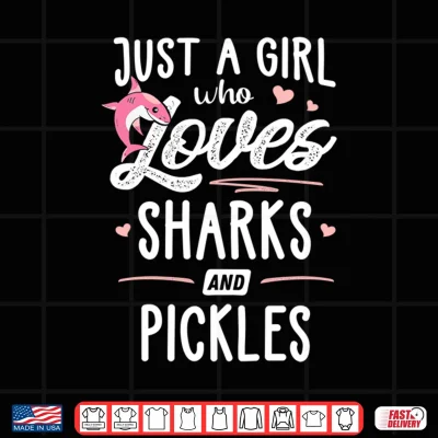 Design Just A Girl Who Loves Sharks and Pickles Women Performance Shirt
