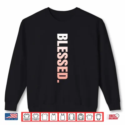 Sweatshirt Peach Blessed Vertical Peach Graphic Performance Shirt