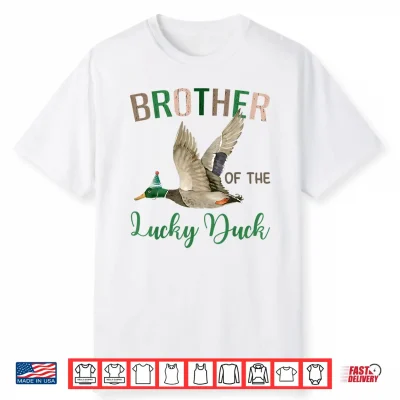 Brother Of The Lucky Birthday Mallard Duck Hunting Matching Shirt