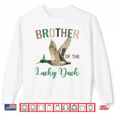 Sweatshirt Brother of The Lucky Birthday Mallard Duck Hunting Matching Shirt