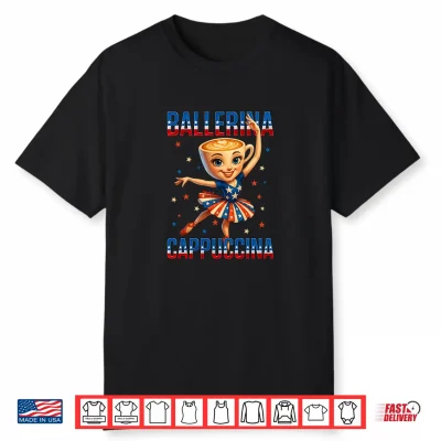 Ballerina Cappuccina Italian Brainrot 4Th Of July Usa Flag Performance Shirt