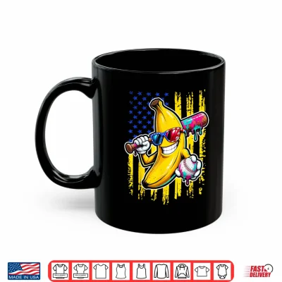 Mug Funny Banana Drip American Flag Shirt