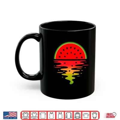 Mug Funny Summer Watermelon Sunset Art Fruit Lover Shirt